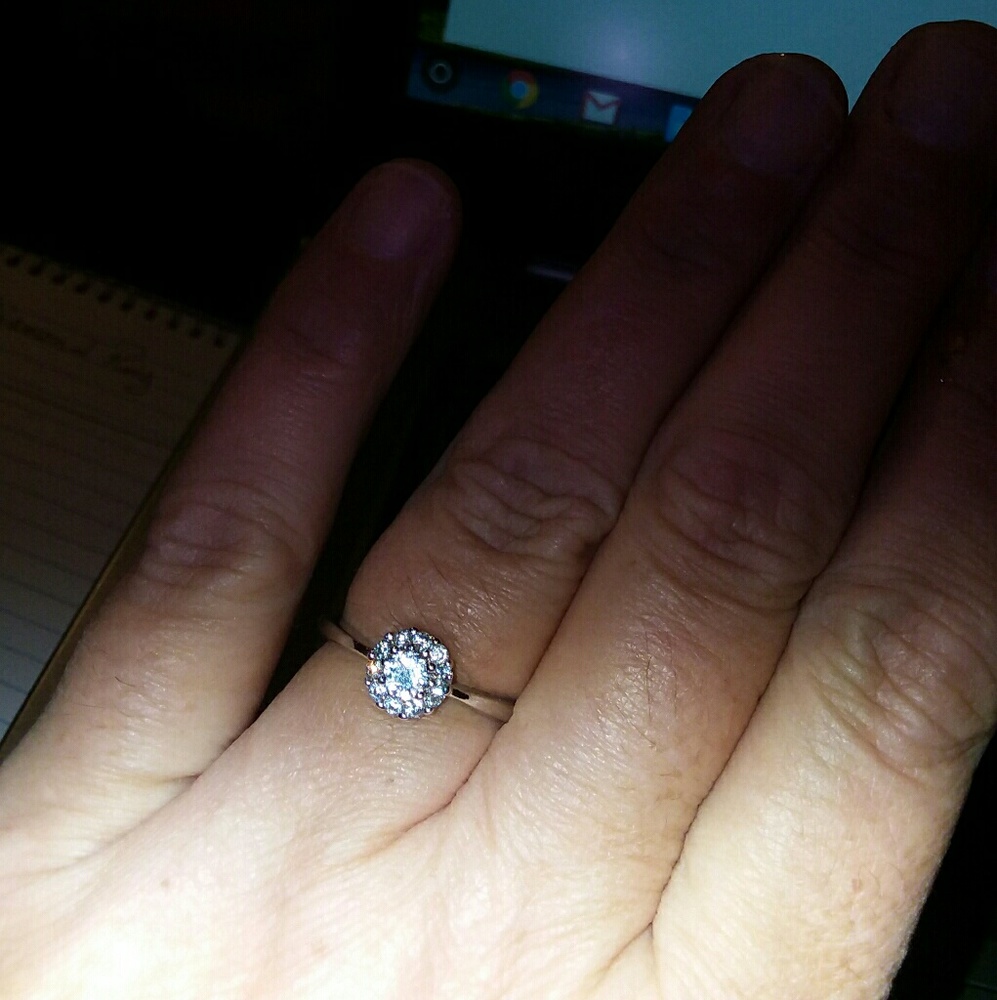 Silver wedding rings/ engagement too